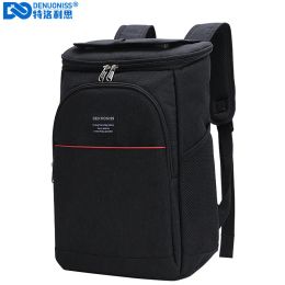 Bags DENUONISS 20L Can Cooler Bag With Corkscrew 100% Leakproof Beer Cool Backpack Outdoor Picnic Thermal Refrigerator Bag Fridge Bag