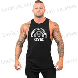 Men's T-Shirts Brand Gym Tank Top Men Clothing Mens Bodybuilding Tank Tops Summer Gym Clothing for Male Slveless Vest Running Shirt T240419