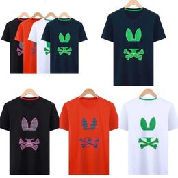 Psychological Bunny Shirt Summer Mens Tshirt Rabbit Print Short Sleeve Couple Tee Cotton Business T-shirt Psyco Tees 3xl 4gtw