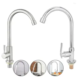 Kitchen Faucets Single Handle Sink Faucet Stainless Steel 360 Rotatable Laundry Cold Water Tap Household Accessories