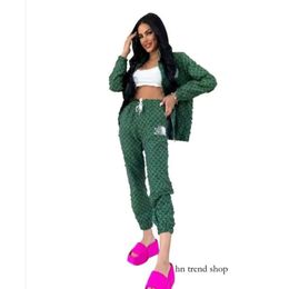 New Brand for Women's Two Piece Pants Tracksuits Casual Fashion Girls Printed Two-piece Jogger Set Jacket + Pant Ladies Tracksuit Sweat Suits 133