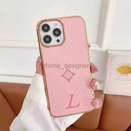 Cell phone case iPhone 16 15 14 plus 14 Pro 12 13 Pro max Luxury Designer Letter printing electroplated border cases HH76252