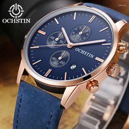 Wristwatches OCHSTIN 2024 Creative Nylon Collection Atmospheric Simple Men's Quartz Watch Multifunction Automatic Movement