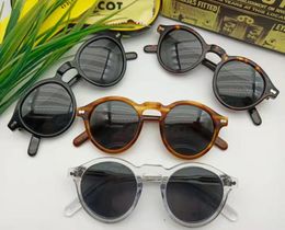 Top Quality Miltzen Style small round retro sunglasses men women Acetate Frame Eyewear Frame Vintage Classic Round Brand Design Ey8276157
