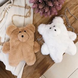 Shoulder Bags Women Personalised Bear Plush Bag 2024 Coin Purse Girl Creative Cute Mini