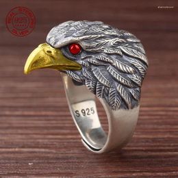 Cluster Rings S925 Silver Eagle Original Design Trendy Retro Exaggerated Domineering Jewelry Birthday Gifts