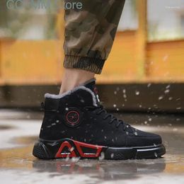 Casual Shoes Motorcycle High Waterproof Steel Toe Cap Work Safety Winter Warm Snow Boots Men Unbreakable Sneakers