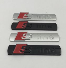 10pcs Car stickers Sline for A4L A5 A6L Side Emblem Exterior Decorative Metal Sticker Auto Accessories4767513