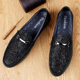 Casual Shoes 2024 Summer Men's Loafers Genuine Leather Slip On Men Moccasins Breathable Designer Driving