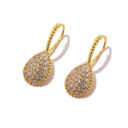 Delicate Earrings Designer Fashion Ear Loop Simple Earing for Man Womens Full diamond large water droplet edge earrings