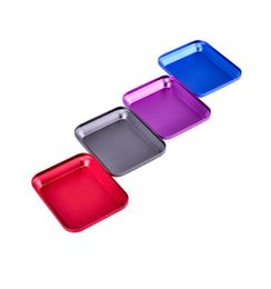 Newest Colourful Metal Aluminium Alloy Plate Portable Herb Tray Tobacco Rolling Cigarette Smoking Handroller Storage Display Machine8091438