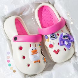 Slippers Women Waterproof Garden Shoes Summer Outdoor Slides Soft Sole Sandals Indoor Solid Colored Holes