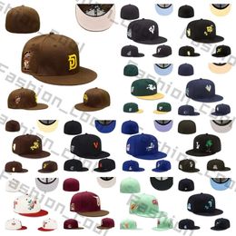 Flat Casual Fitted Hats Designer Size Baseball Football Caps Letter Embroidery Cotton All Teams Logo Sport World Patched Full Closed Stitched Hats Sizes 7-8 Mix 242