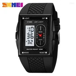 Wristwatches SKMEI 2213 Mens Military 3Bar Waterproof Countdown LED Light Electronic Reloj Hombre Japan Digital Movement Watch