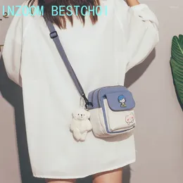 Bag Cute Canvas 2024 Small Fresh Messenger Female Korean Student Single Shoulder Mini Cell Phone Package All-Match Fashion