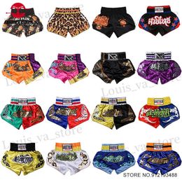 Men's Shorts Muay Thai Shorts Kids Adults Thailand Embroidery Boxing Shorts Men Women Child Kickboxing Fight Pants Grappling Sparring Uniform T240419