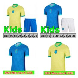 New 2024 BrazilS jersey VINI JR soccer jerseys Home Away shirts Mens kids 24 25 Maillot Foo brasilS RICHARLISON RODRYGO jersey shirtt camiseta futbol3