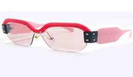Newest Fashion Unique Design Square Sunglasses for Women Half Frame Brand Designer Sun Glasses Shades UV400 Y2588580436