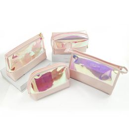 Holographic Makeup Bag Cosmetic Travel Bag Portable Waterproof Toiletries Bag Cosmetic Pouch Makeup Organiser LL