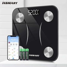 FSLQ Body Weight Scales INSMART Bathroom Scale Smart Body Weight Scale Body Balance BMI 180KG Body Fat Digital Bioimpedance Scale for Human 240419