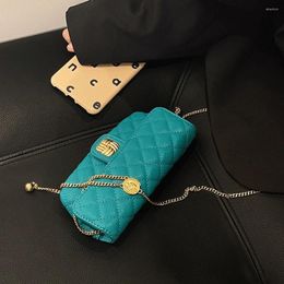 Evening Bags Roman Coin Bag Small Fragrant Wind Lingge Chain Mobile Phone Messenger Mini Female Summer