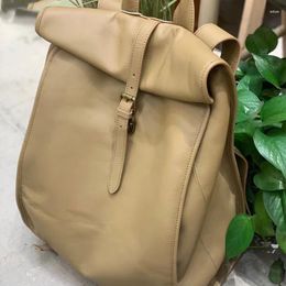 Backpack Genuine Leather Large Capacity For Men And Women Motion Simplicity Leisure Soft Head Layer Cowhide Fashion Original