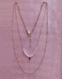 ennis Graduated Multilayered chain imitation pearl fashion necklace various specifications quality assurance7431553