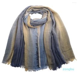 Scarves Winter Tie Dye British Scarf Woman Long Cotton Polyester Shawls Bandana Stole Poncho And Cape