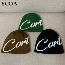 Hip Hop Beanie Women Hat Winter Knitting Caps For Men Kpop Y2k Streetwear Warm Harajuku Pullover Korean Fashion Jacquard Unisex 240419