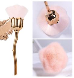1PC Rose Flower Makeup Brush Foundation Powder Blushes Contour Cosmetic Brush Nail Dust Cleaning4617380