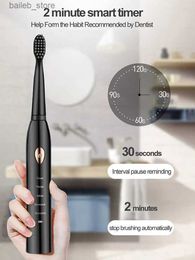 Toothbrush Ultrasonic Sonic Electric Toothbrush For Adult Rechargeable Tooth Brushes Washable Electronic Whitening Teeth Brush Timer Brush Y240419P6LD