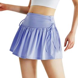 Cloud Hide High Waist Tennis Skirts for Women S-XXL Sports Golf Pantskirt Fiess Dancing Shorts Home Gym Workout Running Skorts