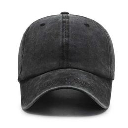 Ball Caps 2024 Cross-border new washed pure cotton solid Colour light plate baseball cap womens and mens baseball cap casual cap Korean c