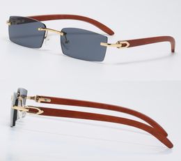 Vintage Rimless Sunglasses Men Luxury Carter Big Square Sun Glasses Frame for Driving and Fishing Retro Style Shades7316202