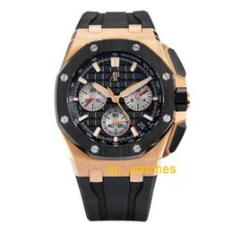 Audemar Pigue Men's Watch Trusted Luxury Watches Audemar Pigue Royal Oak Offshore Watch 43mm Rose Gold Black Bar Mark Dial APS Factory