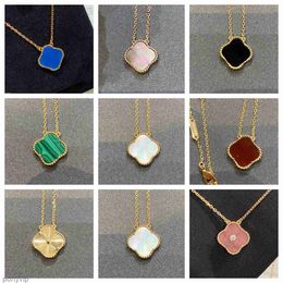 Designer Jewelry Four Clover Necklace Highly Quality 18kgold Valentine Day Mothers for Girlfriend with Box Jewellery AAH9