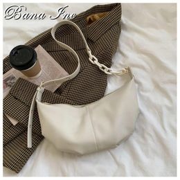 Shoulder Bags 2024 Women Soft Leather Handbags High Quality Vintage Crossbody For Solid Chains Female Sac A Main