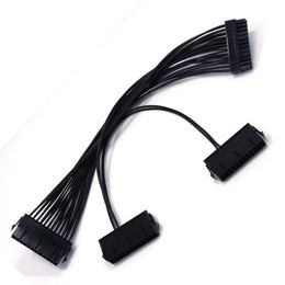 2024 24Pin Dual PSU Power Extension Cable PC Three Power Supply Synchronisation Cable Connector 12.6 Inches / 32cmdual PSU Synchronisation cable