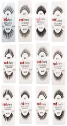 RED CHERRY False Eyelashes Natural Long Eye Lashes Extension Makeup Professional Faux Eyelash Winged Fake Lashes4906143