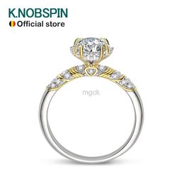 Wedding Rings KNOBSPIN 1ct D VVS1 Moissanite Rings for Woman Engagement Wedding Jewely with GRA 925 Sterling Sliver Plated 18k Diamond Ring 240419