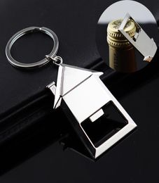 House Shaped Bottle Opener Keychain Personalized Wedding Gifts Souvenirs Birthday Christmas Gifts for Guests Whole8714299