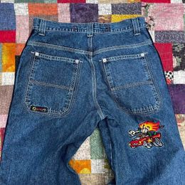 Women's Jeans Personalized Cartoon Pattern Printed Oversized Jnco High-waisted Women 2000s American Vintage Hip-hop Wide-leg Baggy Pants