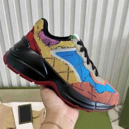 Vintage Rhyton Sneakers for Women and Men - Multicolor Platform Shoe with Mouse Mouth Design Mouse Mouth Shoe With Box