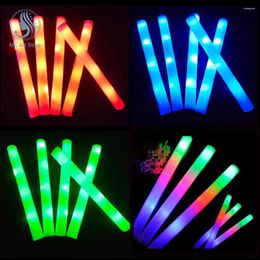 Party Decoration 10Pcs/Lot Glow Sticks Bulk Colourful LED Foam Stick Cheer Tube RGB In The Dark Light For Wedding Xmas