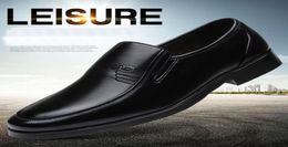 Big size Men office dress shoes elderly shoes round toes man official loafer male business flats father casual shoe JI156705285
