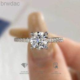 Solitaire Ring DW Sparkling 1-5ct Big Moissanite Diamond Rings for Women Solitaire Genuine 925 Sterling Silver Designer Luxury Wedding Jewellery d240419