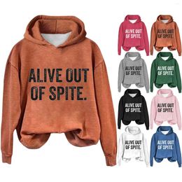 Women's Hoodies Fall Fashion Women Retro Out Of Print Sweatshirt Printed Crew Neck Sweatshirts Clothing O Knitted Slim Fit Pullover