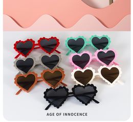 Love Heart Shape Sunglasses Kids Cute Colours Outdoor Children Lovely Personality Street Shooting Classic Girl Boy Sunglasses