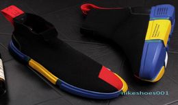 2021 Designer Socks Shoes Fashion Casual Men High Top Speed Black Shining b11 x15531220