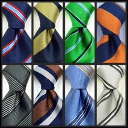 Colorful Striped Classic Size Tie Paisley Black Ties for Men Silk Butterfly Wedding Party Neckties 240323